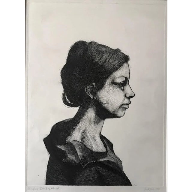 American Original Etching Portrait of Ella by John Nava Artist Proof For Sale - Image 3 of 8