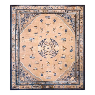19th Century W. Chinese Ningxia Carpet ( 10' x 11'4" - 305 x 345 ) For Sale