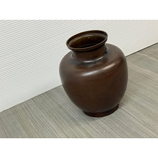 Brown Oaxaca Ceramic Urn Vase, Signed For Sale - Image 8 of 12