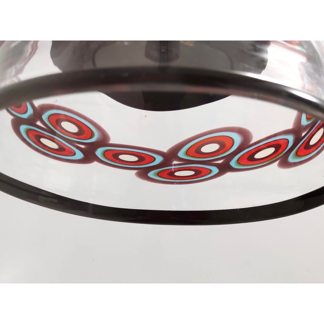 Metal Vintage Murano Glass Pendant Light by Angelo Barovier for Barovier & Toso, 1960s For Sale - Image 7 of 13