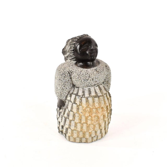 Early 20th Century Shona Stone Woman Sculpture In The Style of Colleen For Sale In Denver - Image 6 of 7