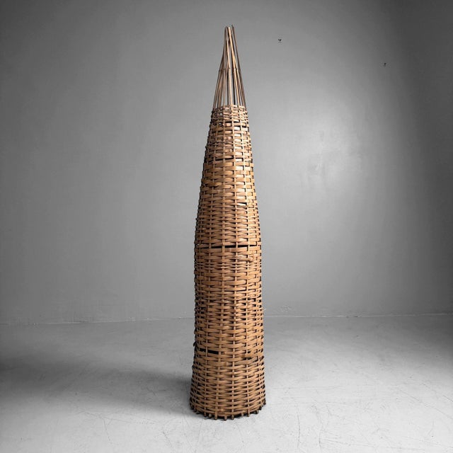 Brown Japanese Decorative Bamboo Object, 1960s For Sale - Image 8 of 8
