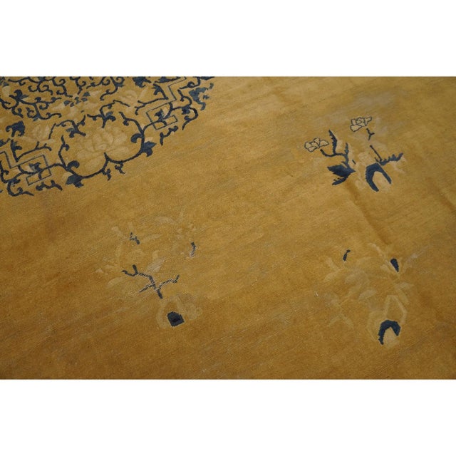 Room Size Rectangle Wool Ivory Chinese - Peking 1880s Antique Knotted Rug, Circa Date: 1880s. This exceptional Peking...
