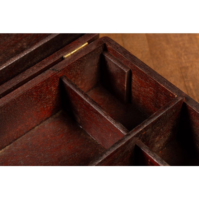 Circa 1900 Mahogany National Cash Register Supplies Box With Supplies For Sale - Image 4 of 8