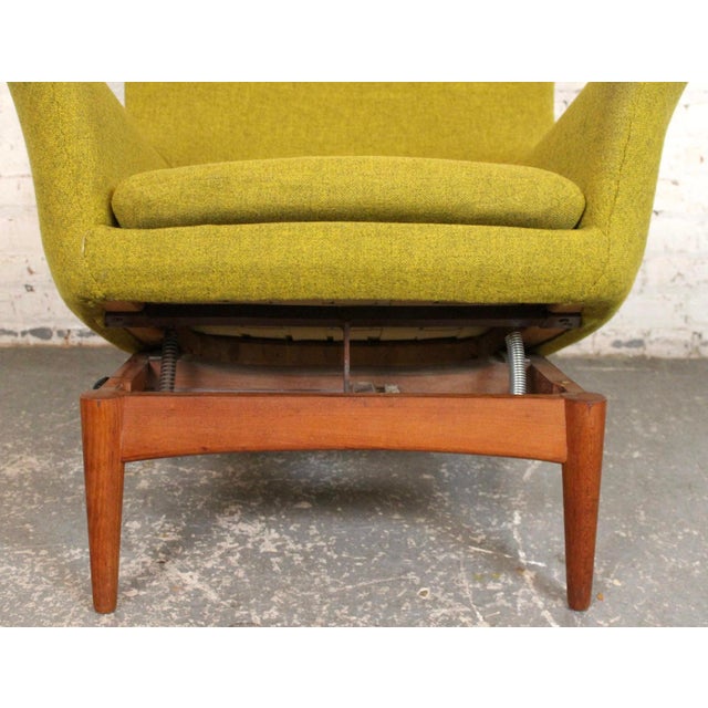Olive Mid 20th Century H. W. Klein for Bramin Møbler Adjustable Chair For Sale - Image 8 of 14