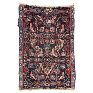 Small Antique Malayer Fragment Rug For Sale