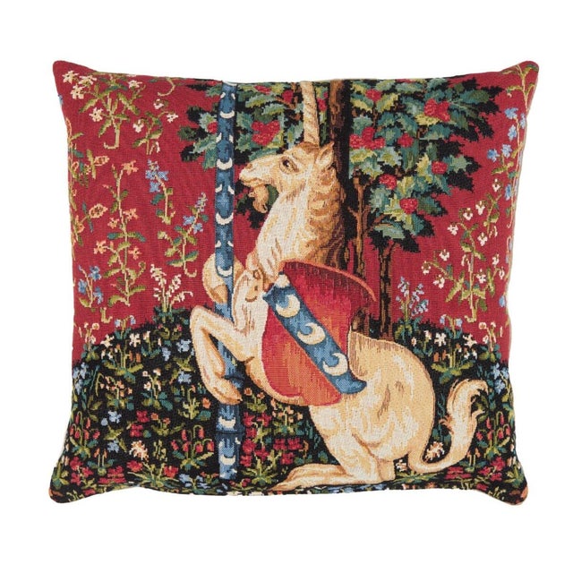 This beautiful tapestry cushion is finely woven by skilled weavers on traditional Jacquard Tapestry looms. The tapestry...