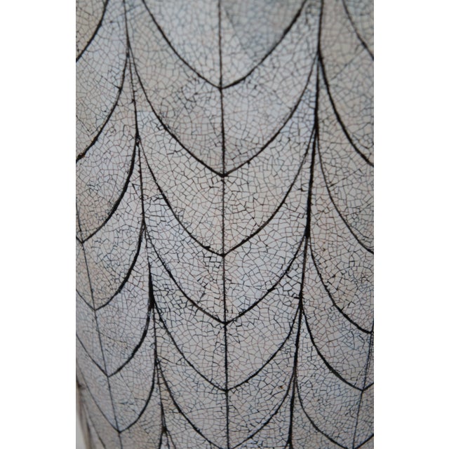 Metal 1980s Maitland Smith Bronze & Shell Mosaic Footed Ginger Jar Urn Table Lamp For Sale - Image 7 of 12