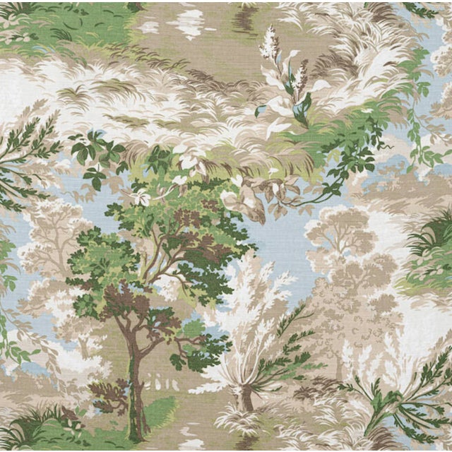 Traditional Lincoln Toile Pillow Cover in Green, 22x22 Pillow For Sale - Image 3 of 3