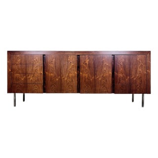 Mid Century Modern Milo Baughman Style Rosewood Credenza For Sale