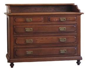 Antique Chest of Drawers with Mirror Top, 1890s