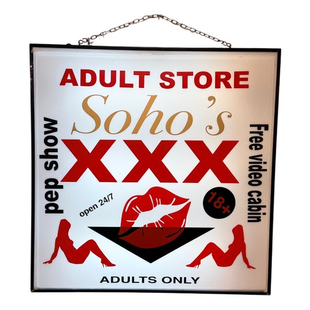Soho's Adult Store Sign, 1990s For Sale