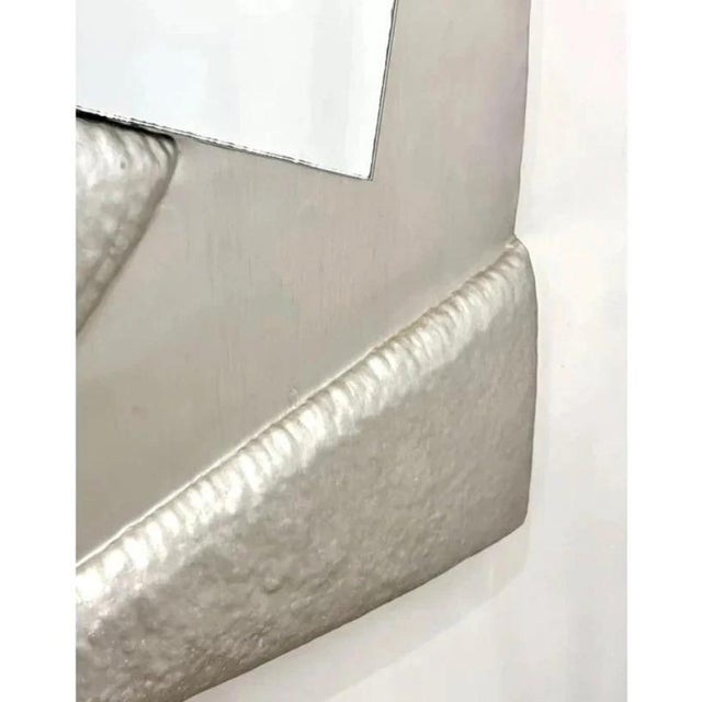 Mid-Century Modern /Postmodern Italian Metal Frame Full-Length Wall Mirror, 1970 For Sale - Image 4 of 9