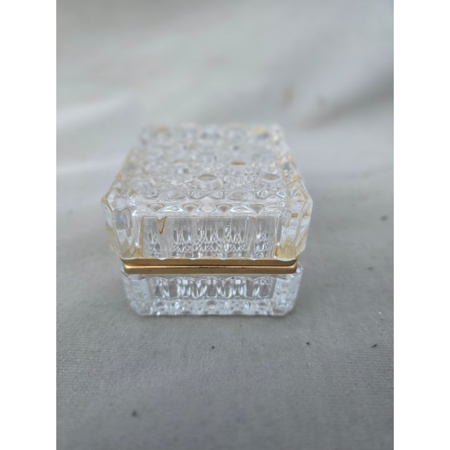 Mid-Century Modern 1940s Crystal Jewel Box For Sale - Image 3 of 8