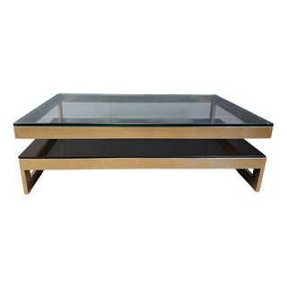 Vintage Two-Tier Coffee Table from Belgo Chrom, 1970s For Sale