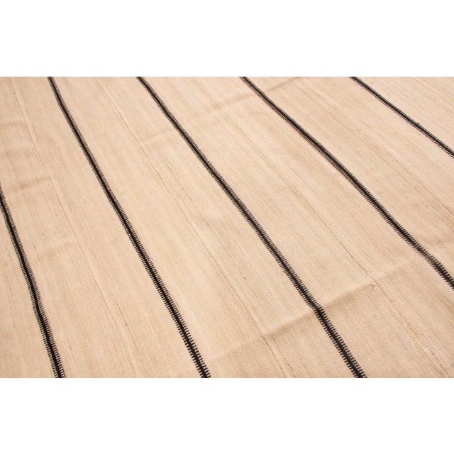 Rug & Kilim Antique Persian Transitional Beige and Brown Geometric Wool Rug by Rug & Kilim For Sale - Image 4 of 5