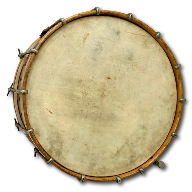 Fine Quality Antique American Wood Snare Drum by Warburg & Co. Worcester Massachusetts Circa Early 1900s - Decorative For Sale - Image 9 of 18