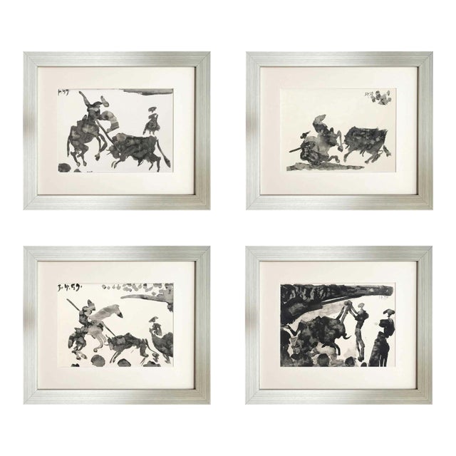 Pablo Picasso Set of Four Framed Toros Y Toreros For Sale