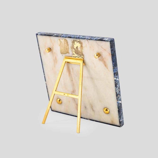 1960s Vintage Lapis Lazuli Picture Frame, 1960s For Sale - Image 5 of 6