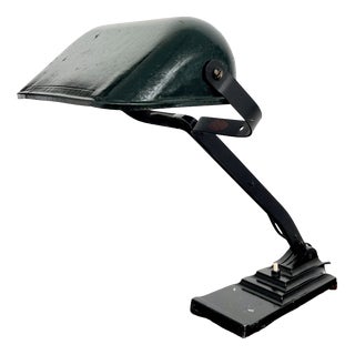 Vintage Articulated Desk Lamp with Black Frame from Erpe, 1930s For Sale