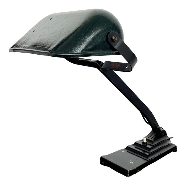Vintage Articulated Desk Lamp with Black Frame from Erpe, 1930s For Sale