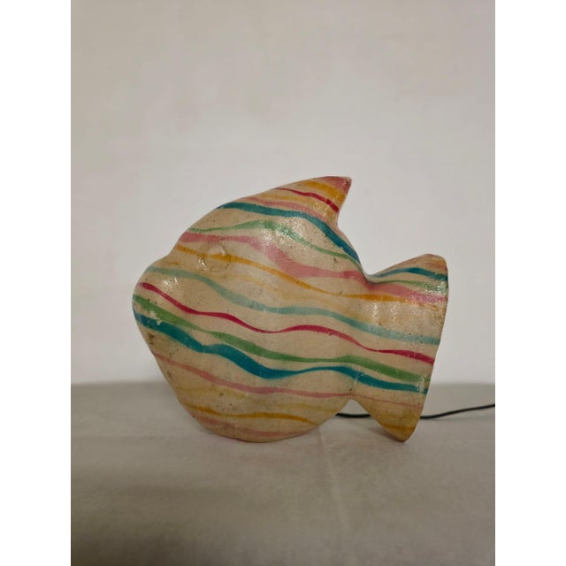 Vintage Fiberglass Fish Lamp, 1960s For Sale - Image 4 of 13