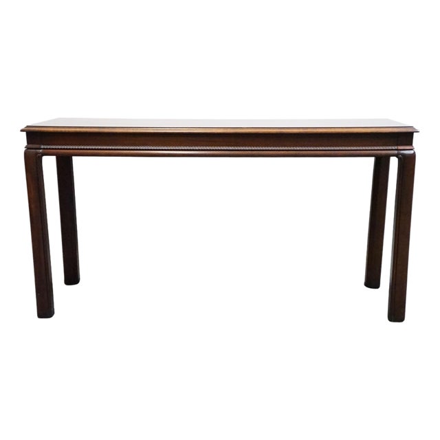 Gordon's Furniture Banded Mahogany Traditional Style 52" Accent Sofa Table For Sale