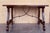 20th Dining or Console Table of Walnut with Lyre Legs and Heavy Top, Spain For Sale - Image 16 of 18