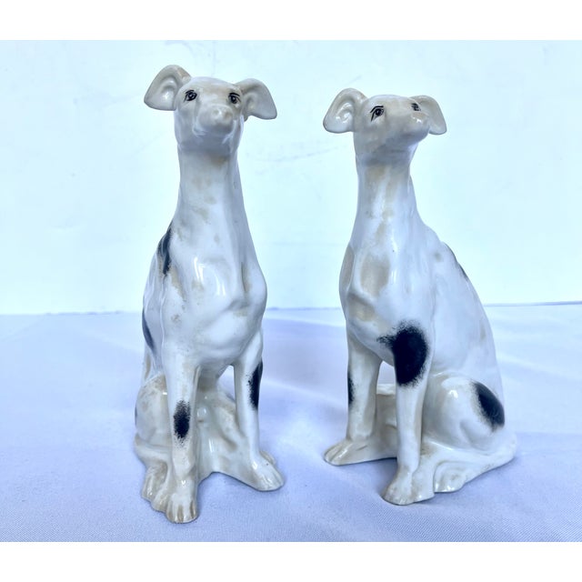Vintage Maitland-Smith Hand-Painted Porcelain Whippet Figurines - A Pair For Sale - Image 18 of 18
