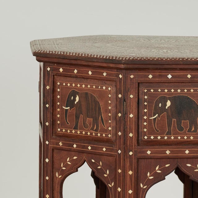 1920s Antique Anglo Indian Inlaid Table or Stand For Sale - Image 5 of 16