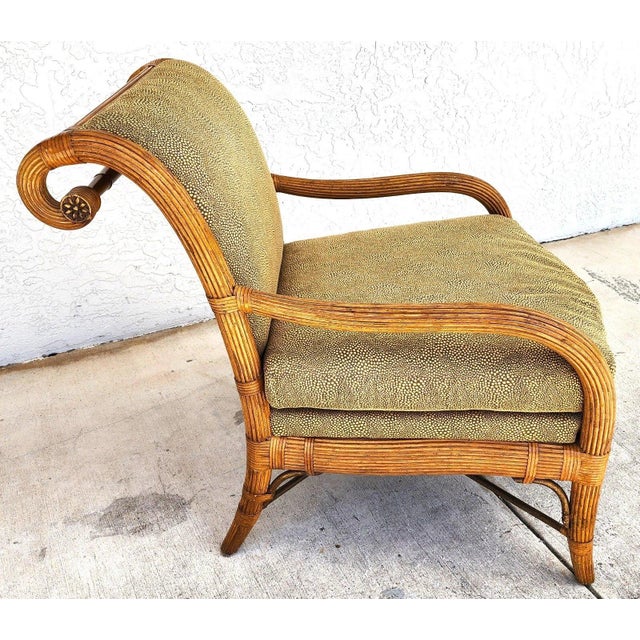 Boho Chic Ferguson Copeland Bamboo Armchair For Sale - Image 3 of 12