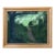Late 20th Century Moody Folk Art Landscape Oil Painting, Framed For Sale
