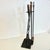 1970s Vintage Rustic Boho Chic French Style Wrought Iron With Bronze Handles Fireplace Tools - Set of 5 For Sale - Image 11 of 13