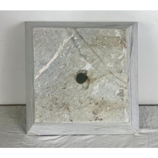 Mid 20th Century Italian Marble Sink in Square Organic Modern Style For Sale - Image 12 of 13