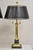 Traditional Vintage French Empire Brass & Italian Black Marble Column Table Lamps - A Pair For Sale - Image 3 of 12