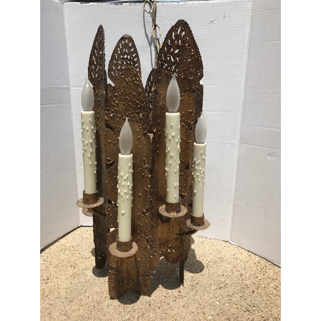 Tom Greene Mid-Century Modern TomGreene Brutalist Chandelier For Sale - Image 4 of 7