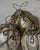 Early 21st Century Set of 3 Iridescent Faux Gem Encrusted Ivory & Gold Capiz Shell Holiday Ornaments For Sale - Image 5 of 9