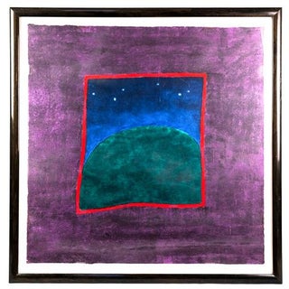 Original Signed Carol Summers 'In Memory of Bob Kutak' Woodcut Print For Sale