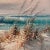 Wood Vintage Coastal Seascape Pink Sunset Breaking Waves Original Oil on Canvas Painting Signed and Framed For Sale - Image 7 of 13
