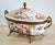 French Hand-Painted Lidded Decorative Porcelain and Brass Bowl with Angel Motives. Makers Mark at the Base. In good...
