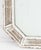 Wood Modern White Painted Wicker and Bamboo Octagonal Full-Length Mirror For Sale - Image 7 of 8
