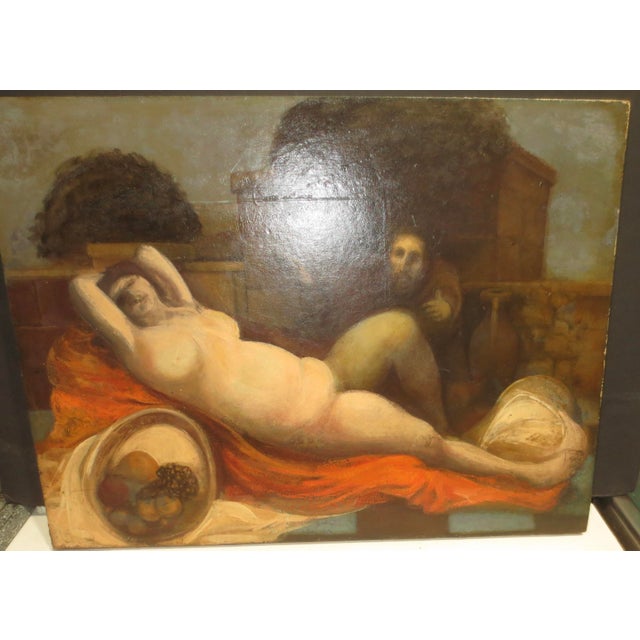 Paint Oil on Panel Suzanna at the Bath For Sale - Image 7 of 8