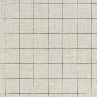 Sample - Schumacher Bancroft Wool Plaid Fabric in Fog For Sale