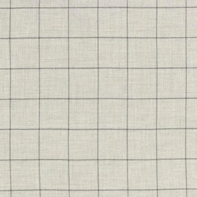 Sample - Schumacher Bancroft Wool Plaid Fabric in Fog For Sale