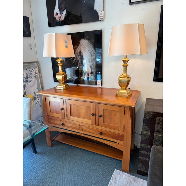 Simply Amish Aspen Large Open Sideboard For Sale - Image 12 of 13