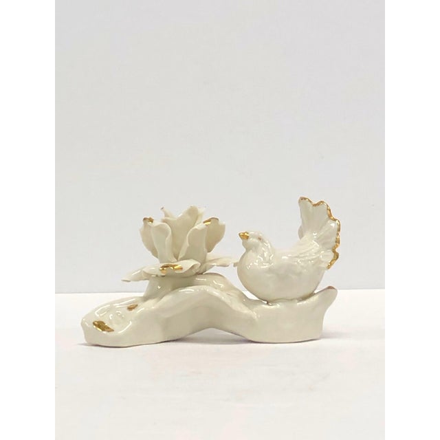 Vintage 1960s Italian Capodimonte Porcelain Bird & Rose Figurine For Sale In Los Angeles - Image 6 of 6