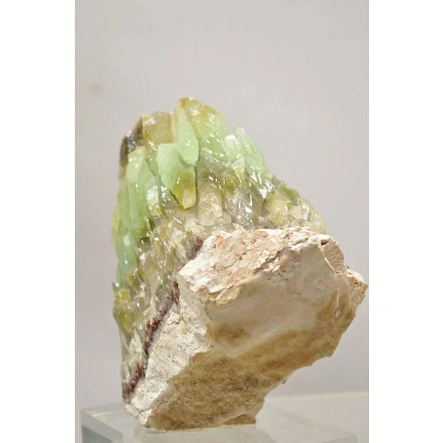 Late 20th Century Large Green Calcite Quartz Mineral Geode Specimen Sculpture by Brenda Houston For Sale - Image 9 of 11