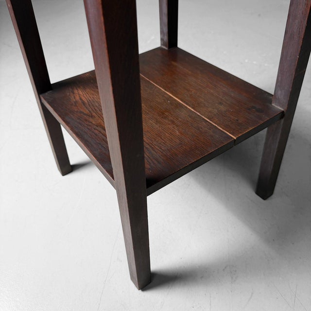 Mid-Century Modern Japanese Wooden Plant Stand with Two Tiers, 1930s For Sale - Image 3 of 16