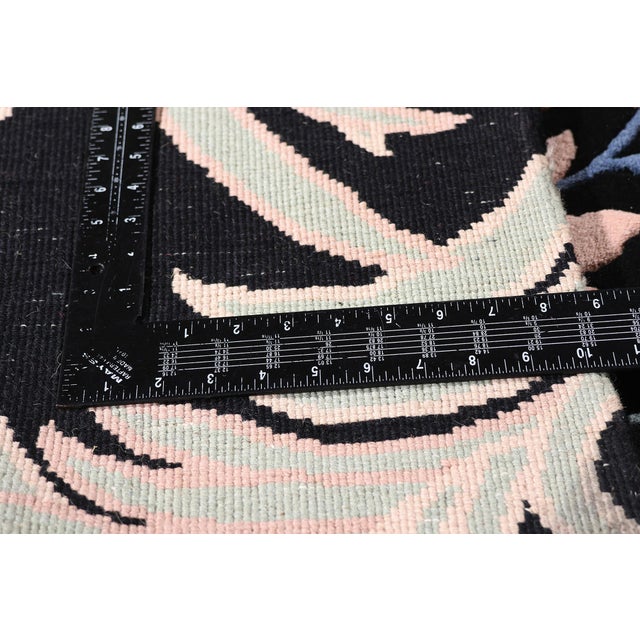 Textile Black Vintage Chinese Art Deco Rug, 05'06 X 08'07 For Sale - Image 7 of 10