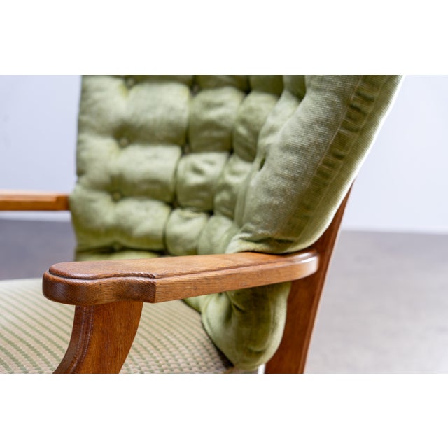 Guillerme et Chambron Oak Lounge Chairs by Guillerme et Chambron Votre Maison, France, 1960s, Set of 2 For Sale - Image 4 of 9